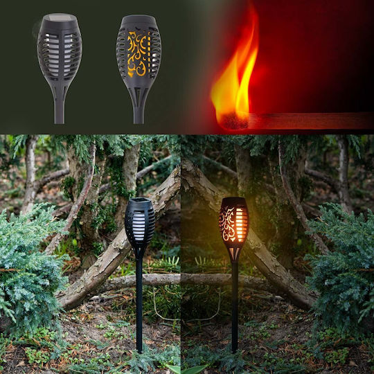 Solar Lamps Garden Torches Set 4 Lămpi Solare de Grădină Felinare cu Alb Cald Lumină