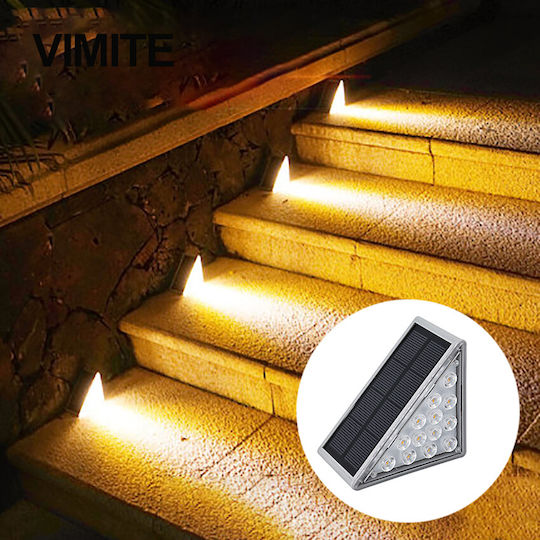 Set of 2 Floor Solar Lights 0.6W 80lm Warm White 3000K with Photocell IP67