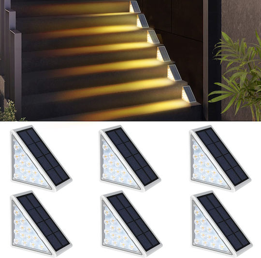 Set of 2 Floor Solar Lights 0.6W 80lm Warm White 3000K with Photocell IP67