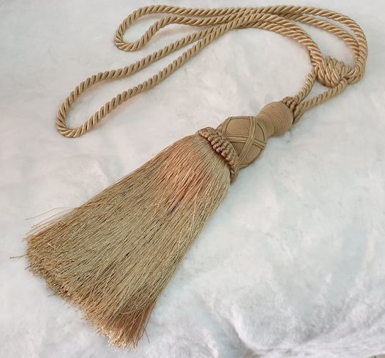 Tie-Back Snur din Țesătură Galben 1buc