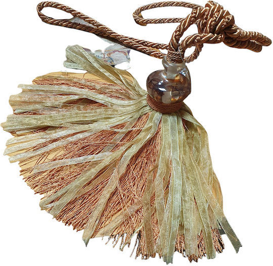 Tie-Back Magnetic made of Fabric Beige 1pcs