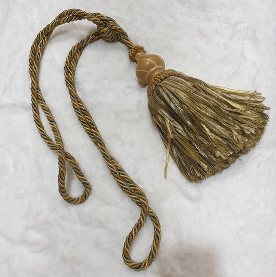 Tie-Back Rope made of Fabric Beige 1pcs