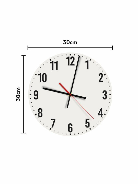 Kids Wooden Wall Clock 30cm