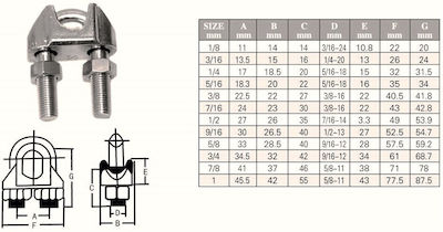 Ss316 10mm Wire Rope Clamp