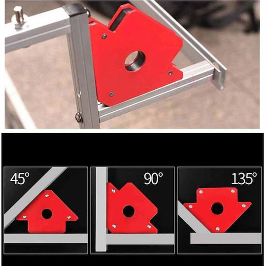 HAMA Welding Magnet with Lifting Capacity 33kg and Welding Angles 45° 90° 135°