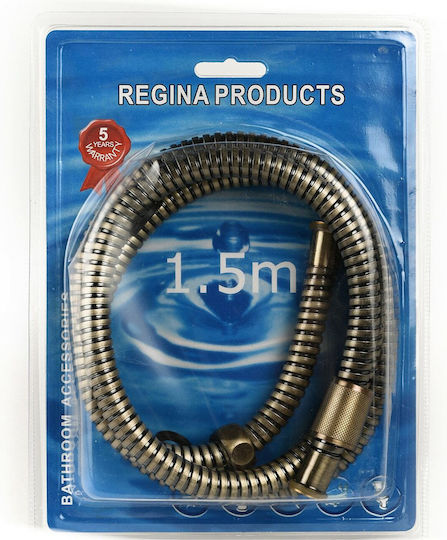 Regina Duschschlauch Spirale Metallisch 150cm Bronze