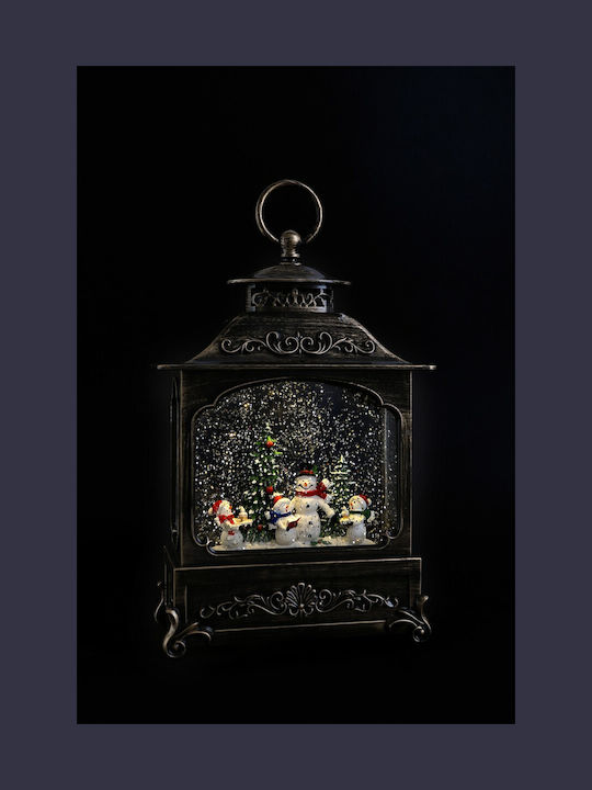 Weihnachtliche Schneekugel Beleuchtet mit Schneemann Batterie 16x7x16cm 1Stück