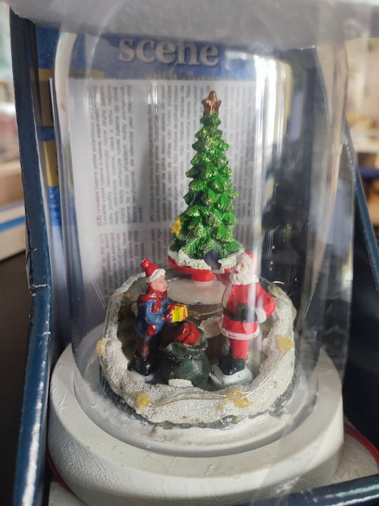 Christmas Illuminated Decorative Jar with Santa Claus