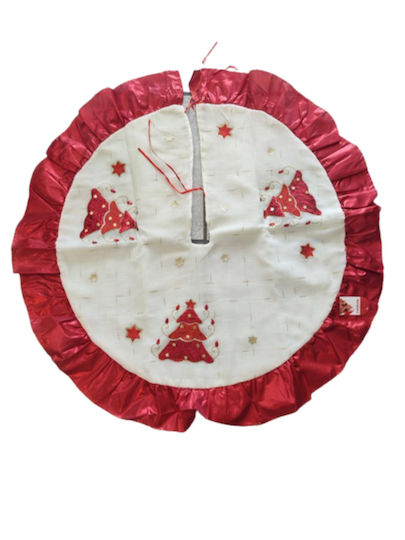 Weihnachtsbaumrock Weiß Ψάθινη Φ100εκ.