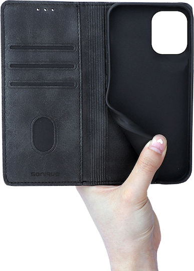 Sonique Book Δερματίνης Μαύρο (Redmi 12 4G / Redmi 12 5G)