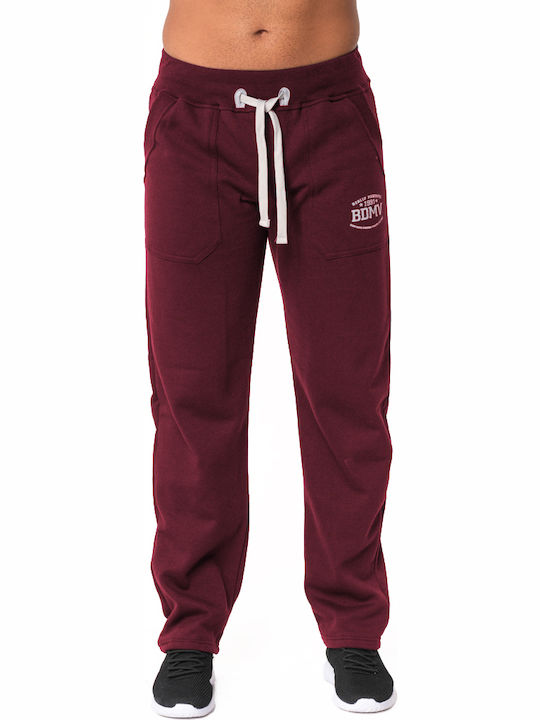 Sweatpants with Elastic Burgundy