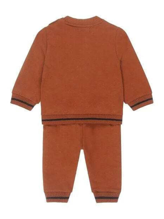 Dirkje Kids Sweatpants Set Brown 2pcs