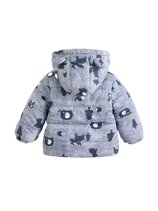 TakTakBaby Kids Casual Jacket with Lining & Hood Blue