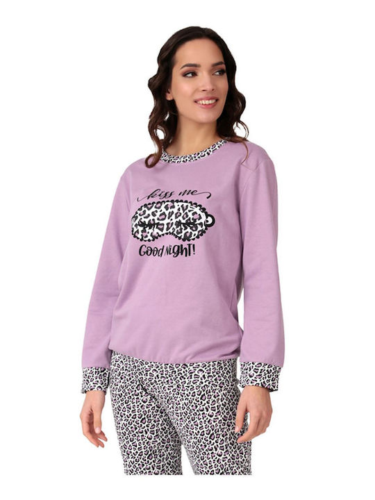 Lydia Creations Winter Women's Pyjama Set Purple