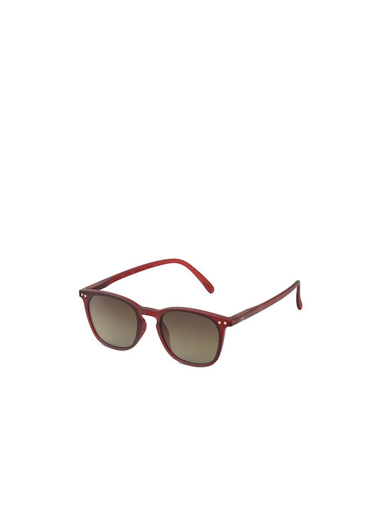 Izipizi E Sunglasses with Burgundy Frame and Burgundy Lens