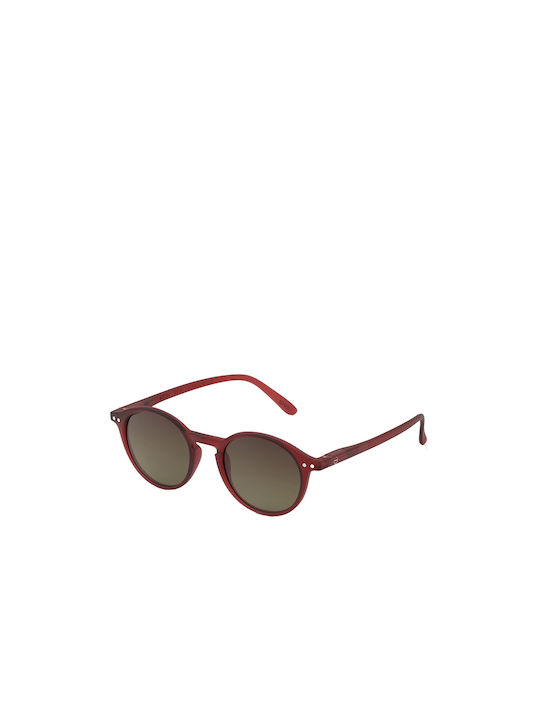 Izipizi D Sunglasses with Burgundy Frame and Burgundy Lens