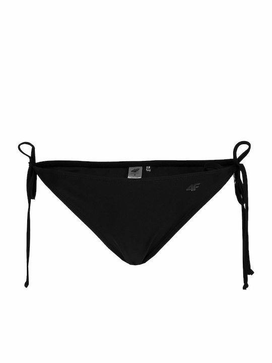 Bikini Slip με Κορδονάκια Μαύρο