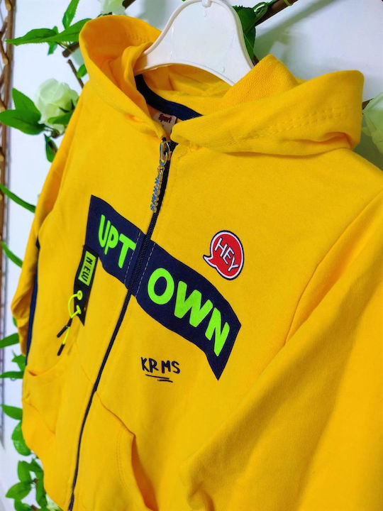 Kids Sweatpants Set Yellow 2pcs