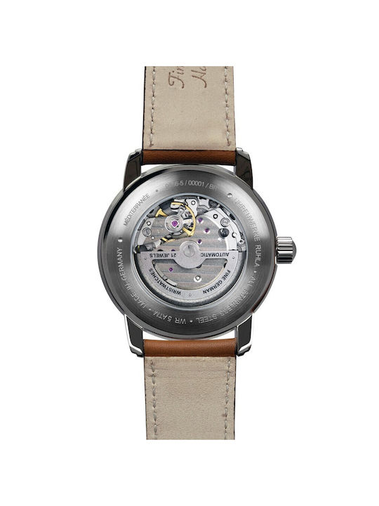 Zeppelin Watch Battery with Brown Leather Strap