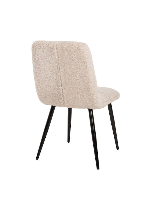 Shelly Dining Room Fabric Chair White 48x64x87cm 2pcs