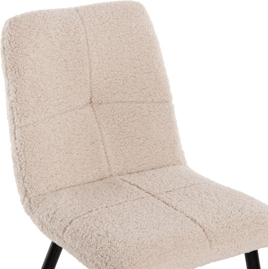 Shelly Dining Room Fabric Chair White 48x64x87cm 2pcs