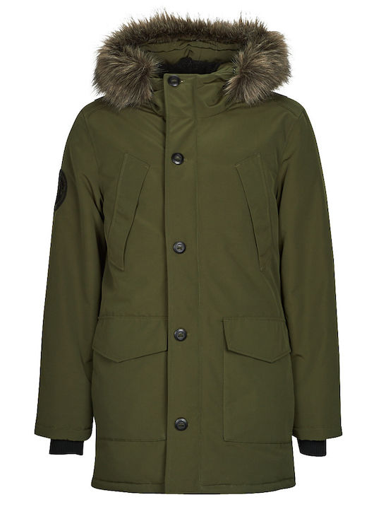 Everest Winter Jacket Parka Olive.