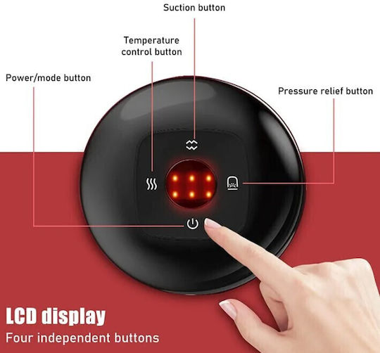 Therapeutic Device with Silicone Suction Cup for Cellulite Heated