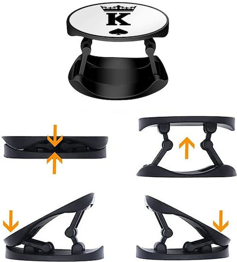 Koupakoupa Pop Socket for Mobile Phone King Phone Holders Stand Stand Mobile Support Base In Hand Black