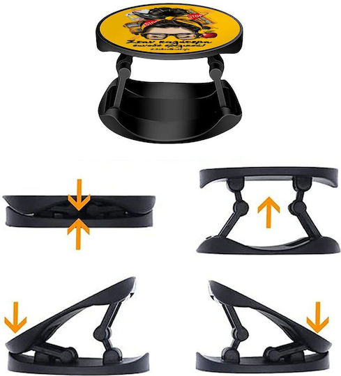 Koupakoupa Pop Socket for Mobile Phone In the Best School Companion Phone Holders Stand Stand Mobile Support Base In Hand Black