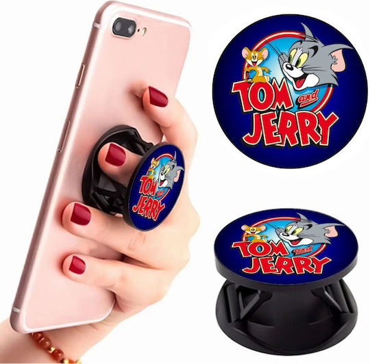 Koupakoupa Pop Socket for Mobile Phone Tom Jerry Phone Holders Stand Stand Mobile Support Base In Hand Black