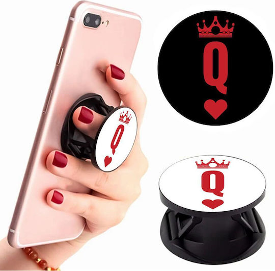 Koupakoupa Pop Socket for Mobile Phone Queen Phone Holders Stand Stand Mobile Support Base In Hand Black