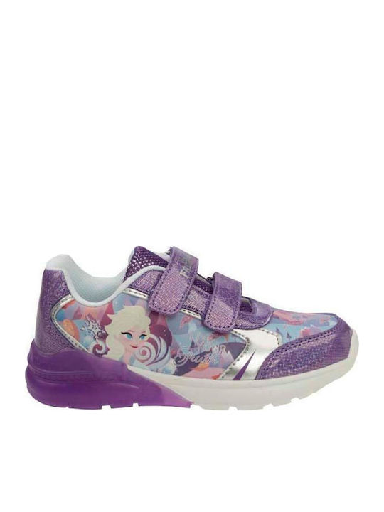 Kinder Sneaker mit Bügel- und Schleifenverschluss mit Lichtern Flieder