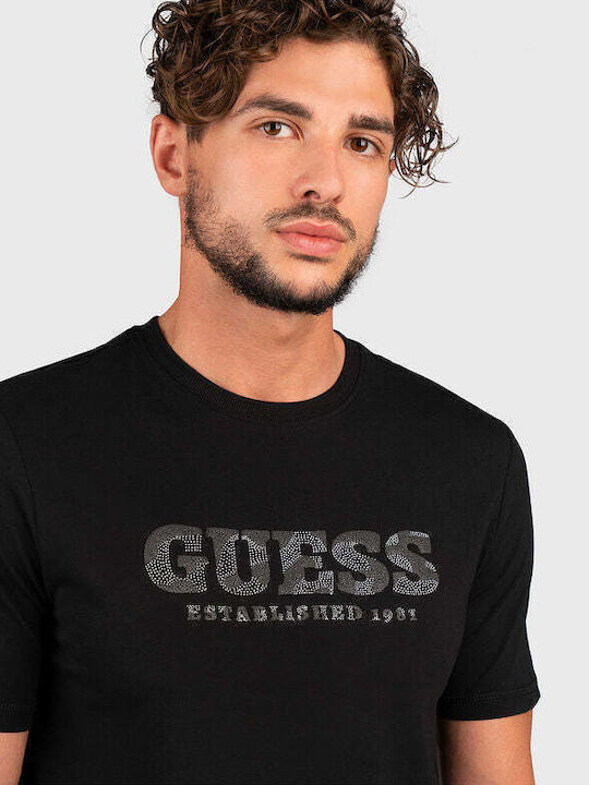 Guess Men's Short Sleeve T-shirt Black
