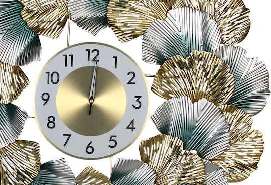 Keskor Wanduhr Metallisch Gold Ø68cm