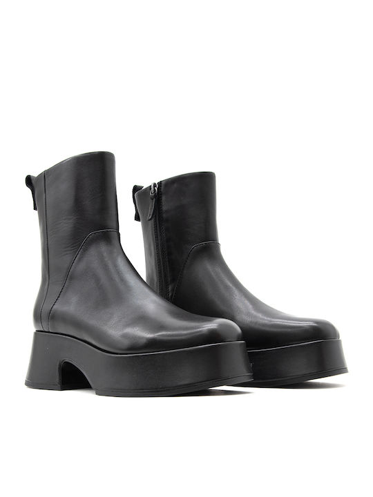 Combo A Leder Stiefeletten Damen Gray
