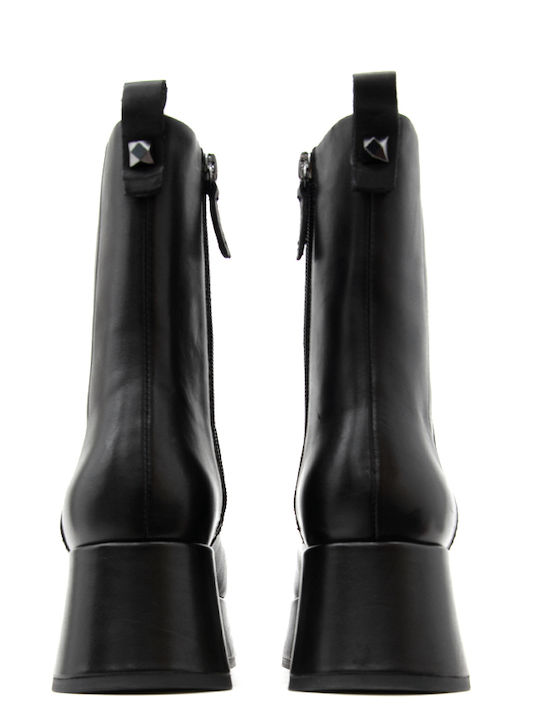 Combo A Leder Stiefeletten Damen Gray