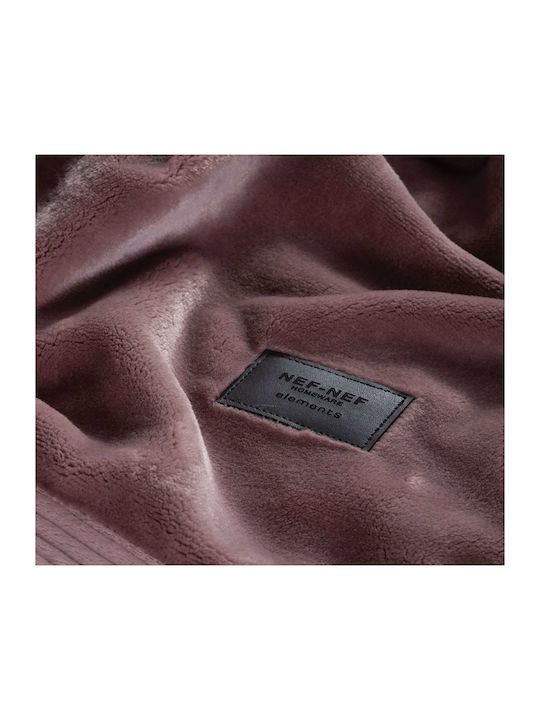 Nef-Nef Homeware Velosso Velvet Blanket Super Double 230x240cm Pink