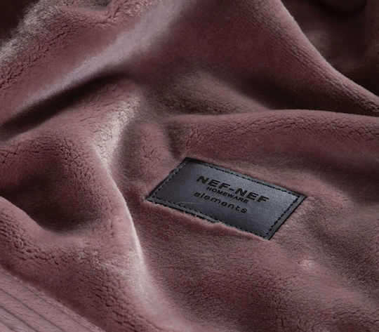 Nef-Nef Homeware Velosso Κουβέρτα Βελουτέ Υπέρδιπλη 230x240εκ. Pink