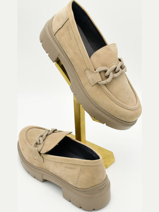 Γυναικεία Loafers σε Μπεζ Χρώμα