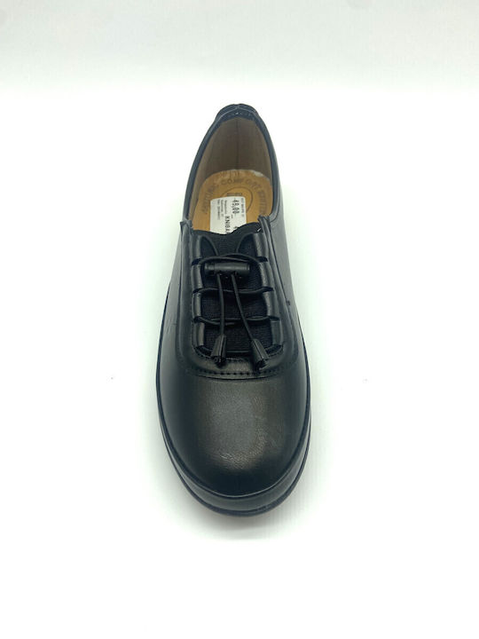 Anatomische Damen Slip-Ons Leder Schwarz