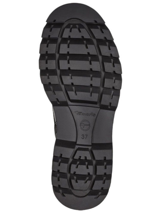 Stiefeletten Damen aus Lackleder Schwarz