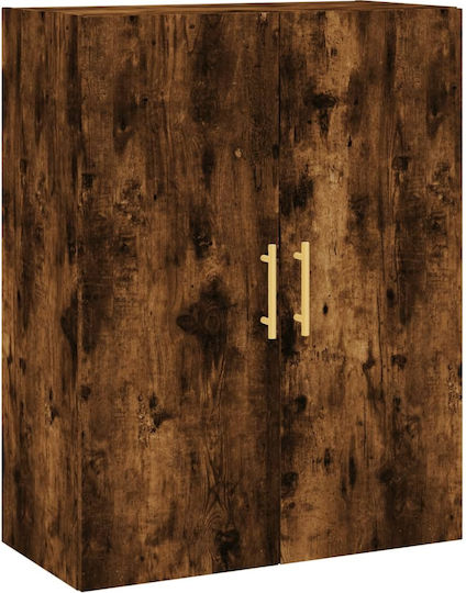 Office Storage Chipboard Closet Coffee L69.5xW34xH180cm