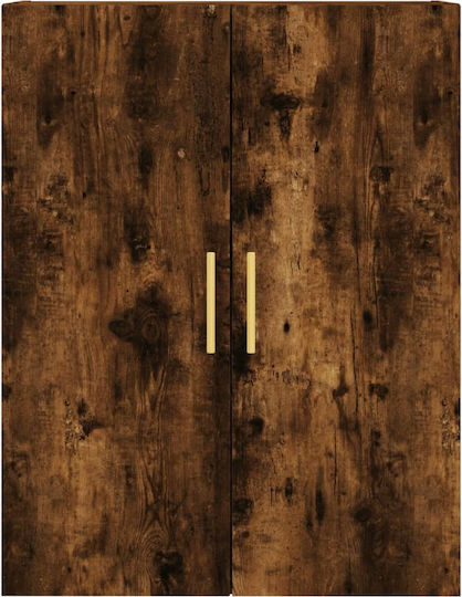 Office Storage Chipboard Closet Coffee L69.5xW34xH180cm