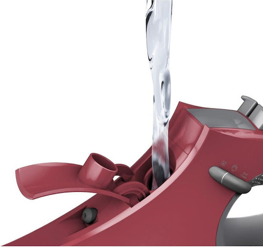 Singer Dampfbügeleisen 1700W mit Edelstahlsohle und kontinuierlicher Dampfabgabe 17g/min Red/Gray