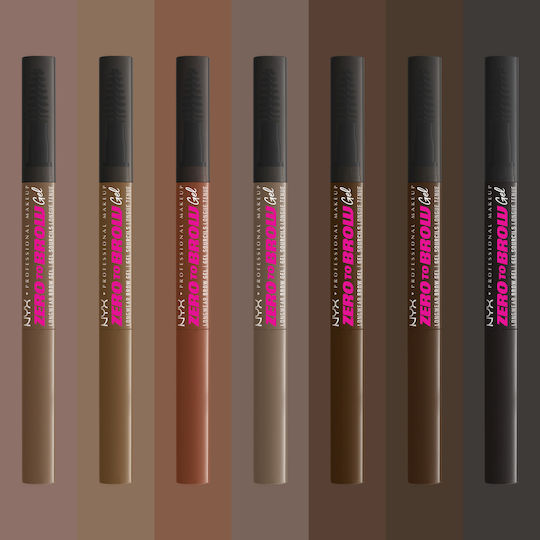NYX Professional Makeup Zero To Brow Mascara Pentru Sprâncene 08 Negru