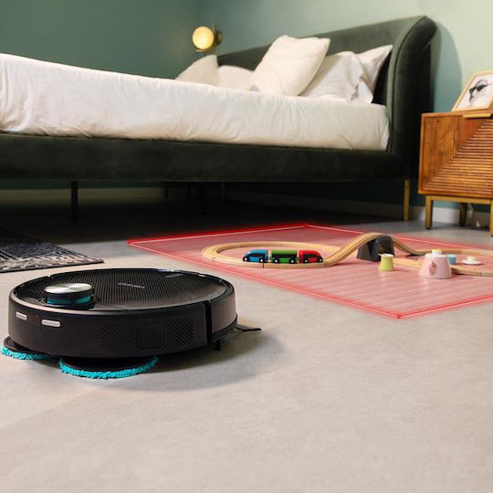 Cecotec Conga 11090 Spin Revolution Home&Wash Robot Vacuum Cleaner with Laser Mapping and 4000Pa Suction Power Black