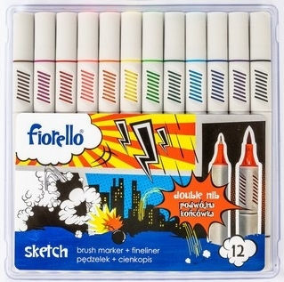 Fiorello Fiorello Sketch Drawing Markers 0.4mm Thin Set 12pcs