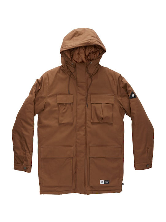 DC Men's Winter Parka Jacket Brown