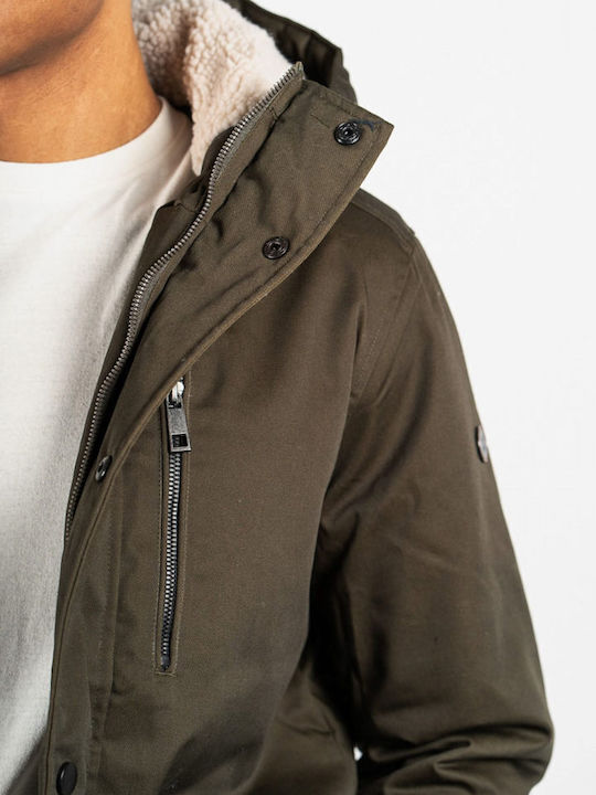 Winter Jacke Winddicht Khaki
