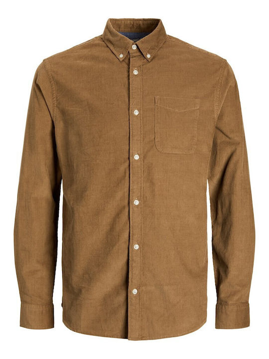 Long-sleeved Corduroy Shirt Otter